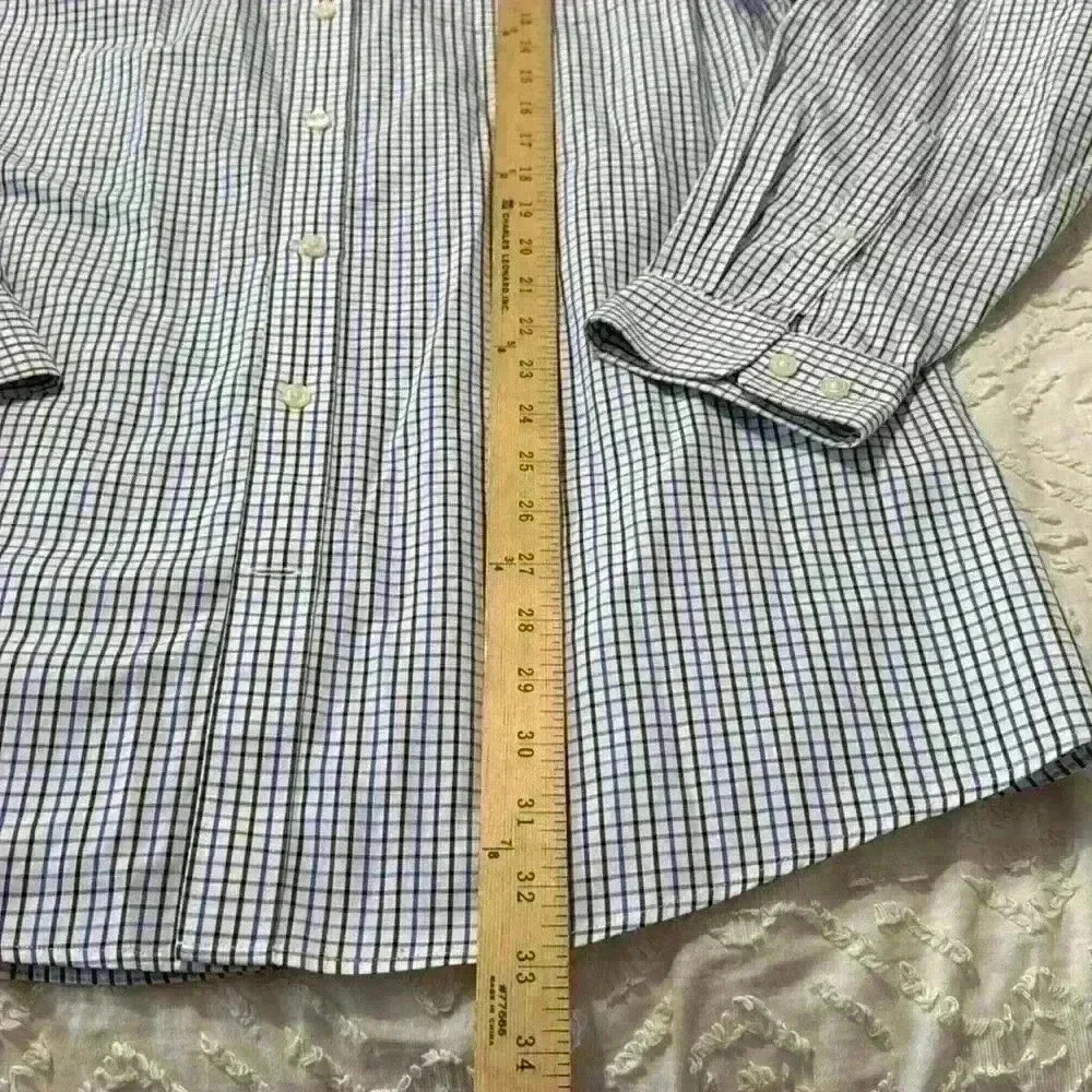 Eddie Bauer wrinkle free relaxed fit button-down dress shirt men’s size TL - Picture 6 of 9